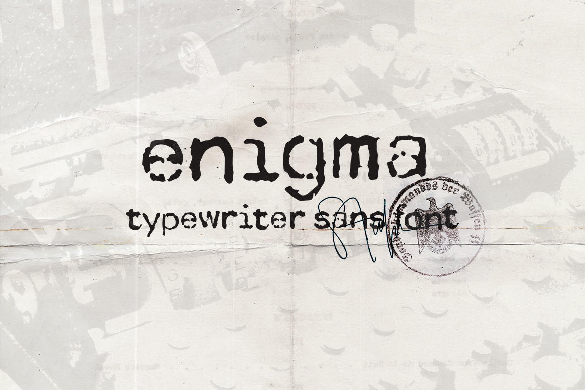 Enigma Typewriter Sans: Vintage Charm for Modern Projects