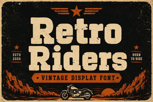 Retro Riders: Capturing Classic Motorcycle Culture in Typography