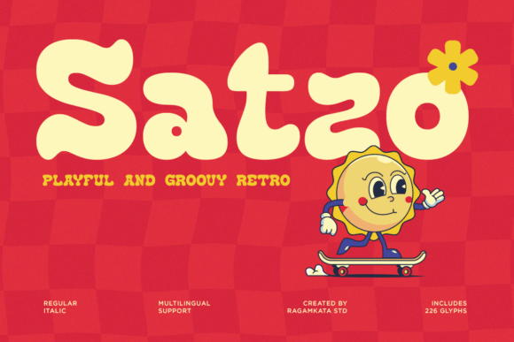 Ssatzo: A Groovy Retro Display Font for Bold Branding