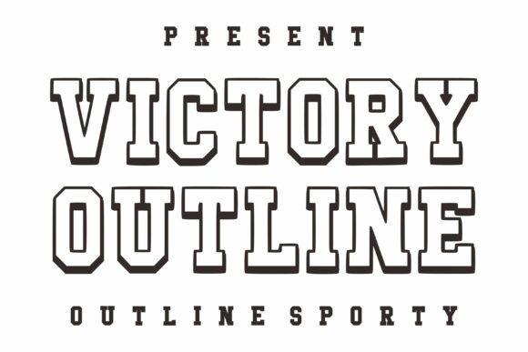 Victory Outline: The Bold Font for Modern Sports Design