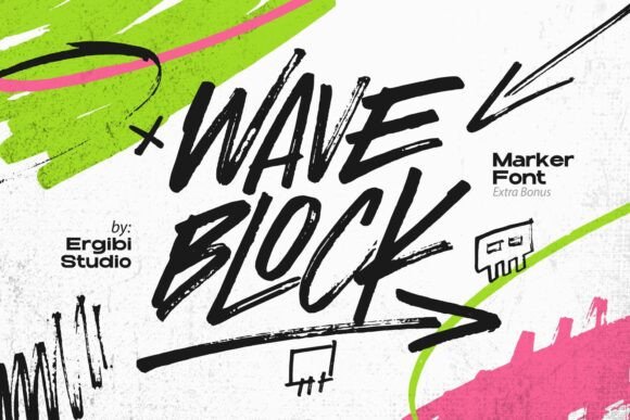 Wave Block: The Gritty Brush Typeface for Bold Designs